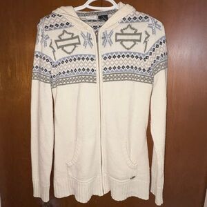 SOLD- Harley-Davidson Knit Zip-Up Sweater US L Women’s